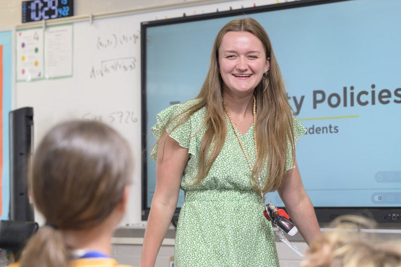 Kaitlyn Hand, a senior in UD’s elementary and middle school teacher education program, is ready to give back to her Delaware community through her teaching career. 