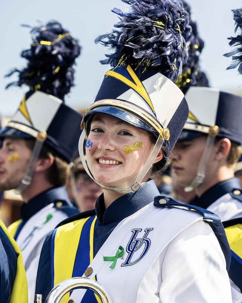 One of the things that drew bassoonist Julia McDonnell to the University of Delaware was the opportunity to play in UD’s Marching Band.  