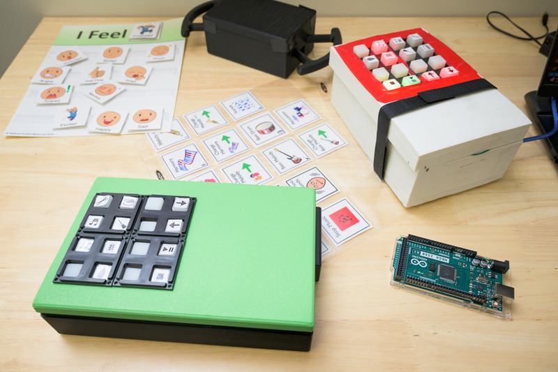The UD-developed device is a simple push-button controller, almost like a video game, that allows users to change the different tracks or ambient sounds — music, drum lines, melodies. 
