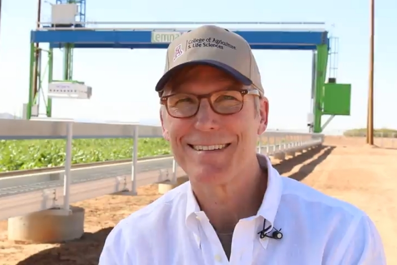 Joe Cornelius pictured in crop fields 