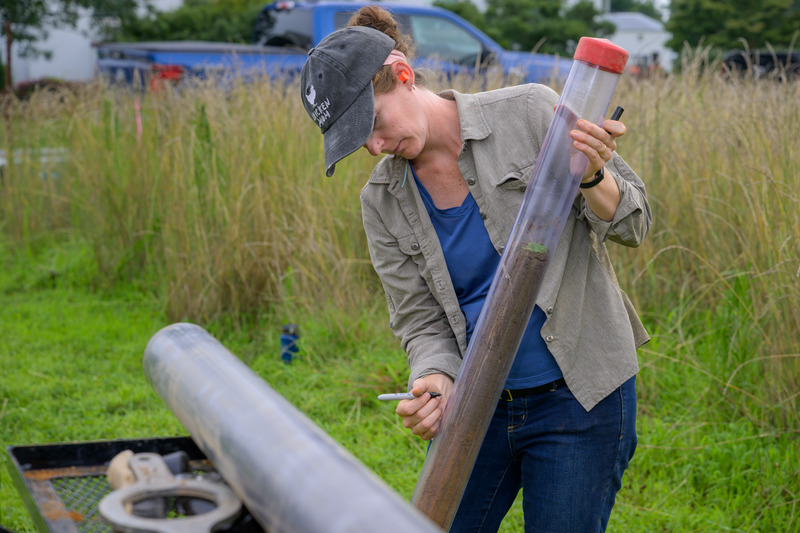 Alexandra Huddell studies Kernza and is growing it for research on Newark Farm. The perennial grain is even found in food products and drinks, such as cereal and Dogfish Head beer.