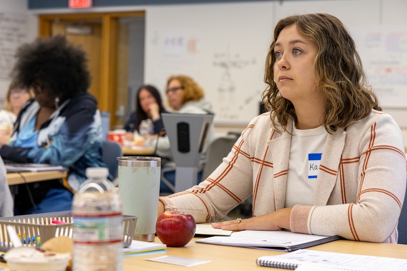Katelyn Zimmerman attends a professional development session during the 2025-2026 school year.