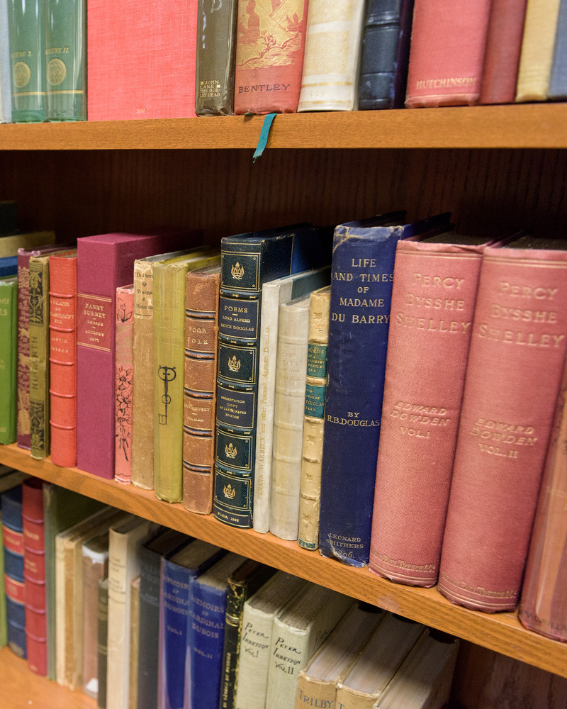 A portion of Mark Samuels Lasner’s donation of British literature.