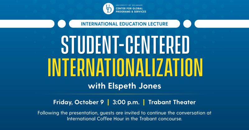 graphic describing international education lecture