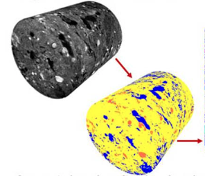 3D image analysis of the pore system in a brick