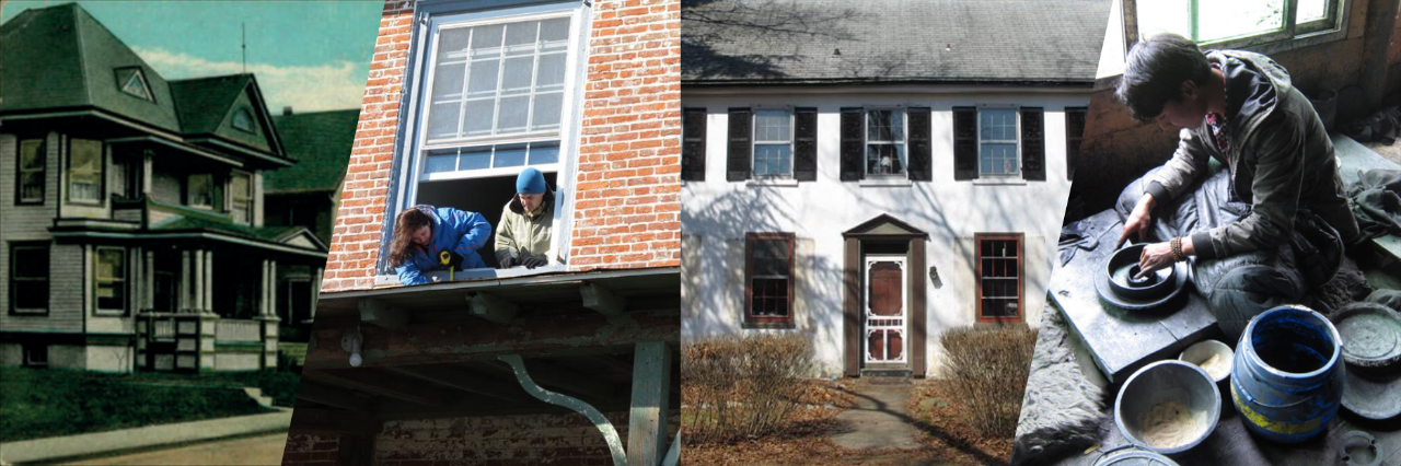 Photo collage consisting of four different images representing CHAD's various research programs