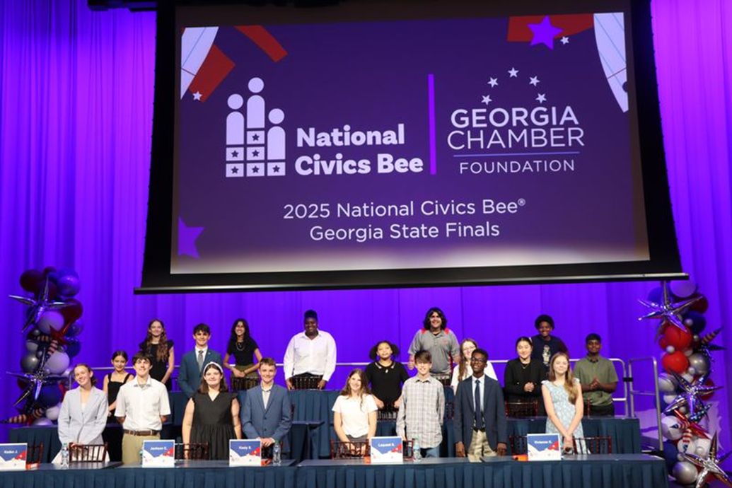 Portrait featuring participants of the Georgia Chamber for the National Civics Bee