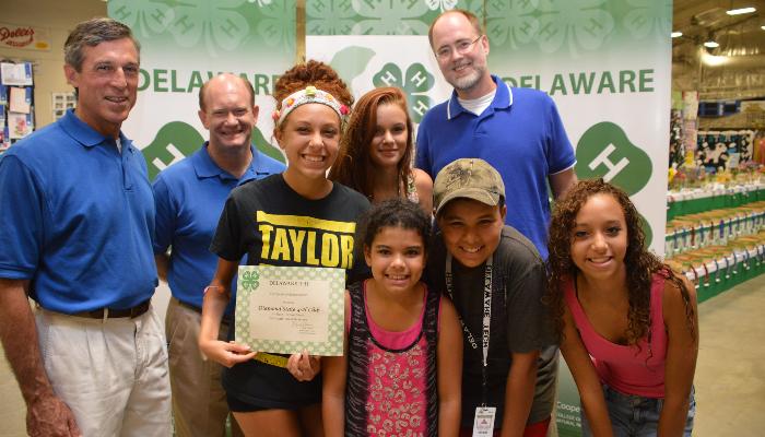 With Sen. Chris Coons, Gov. John Carney and Ted Kittila and students