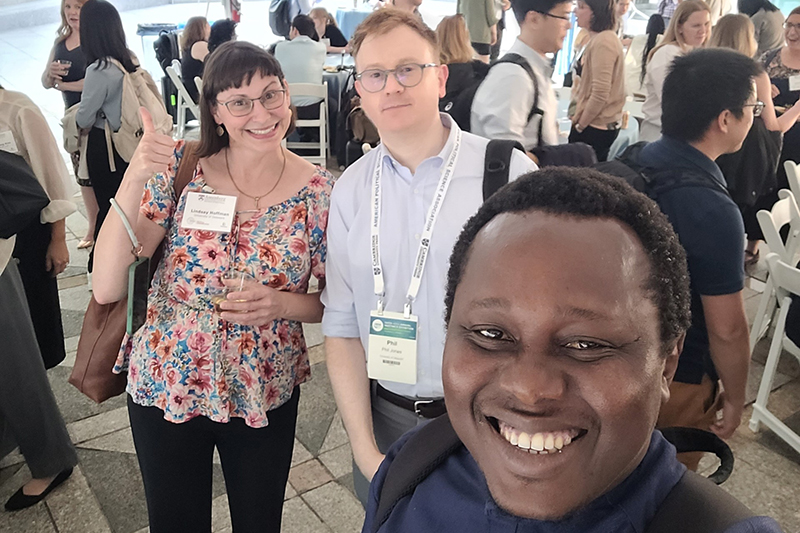 Ebuka with with Drs Lindsay Hoffman and Phil Jones at APSA Upenn