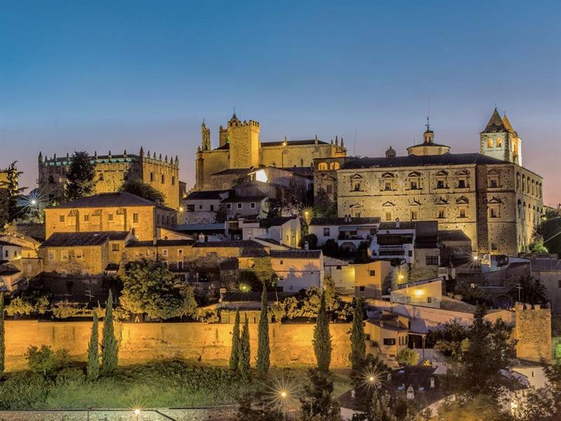 A photo of Spain at night