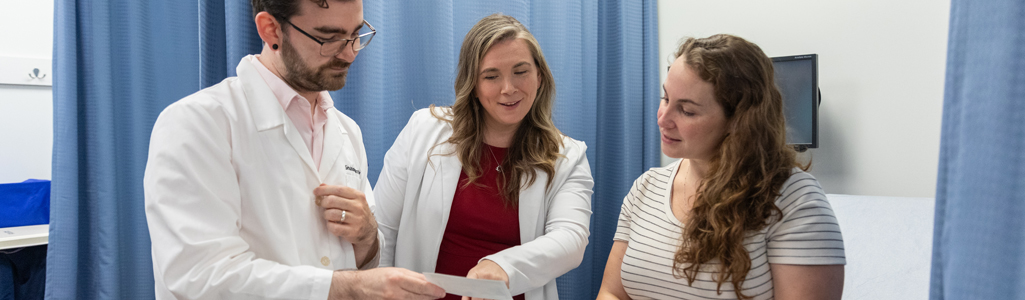 Amanda Watson, assistant professor in the School of Nursing and Certified Nurse Midwife (CNM), teaches UD Nurse Practitioner students. 