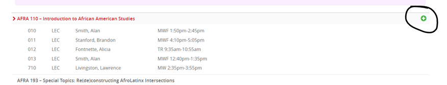 CLSS Add Section button