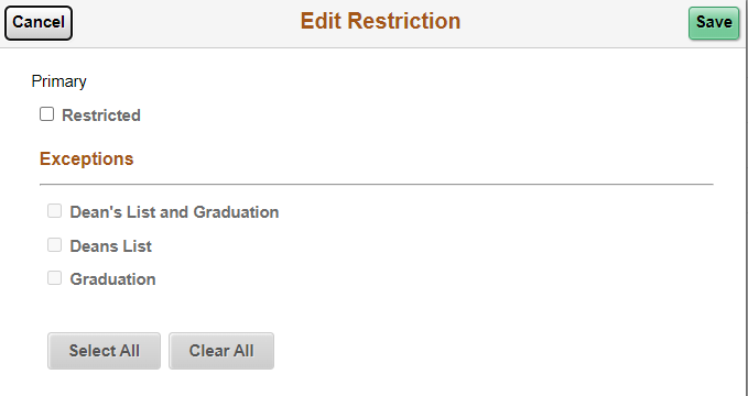 rest exceptions