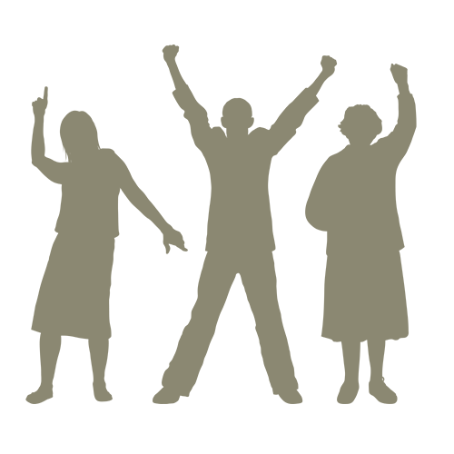Icon of dancing adults