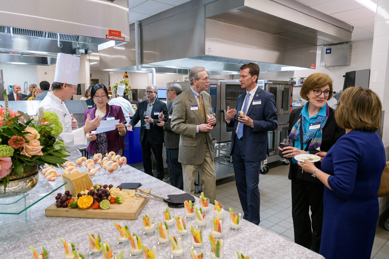 Vita Nova Renovation Celebration held to thank everyone involved in the extensive front and back of house renovations to the Vita Nova main kitchen, demonstration kitchen, and bistro. - (Evan Krape / University of Delaware)