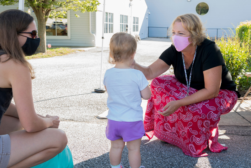 The new procedures to the Early Learning Center (ELC) include temperature checks at drop off, no parents allowed in the buildings and new outdoor classroom learning spaces. 