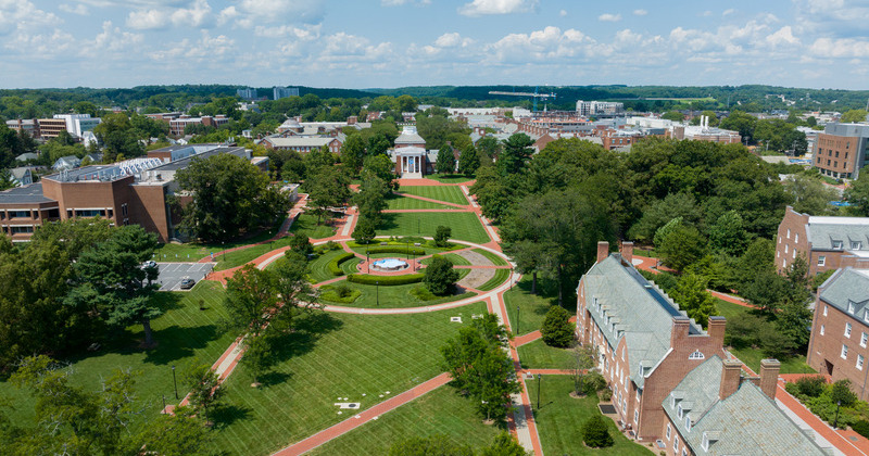 aerial image of campus 