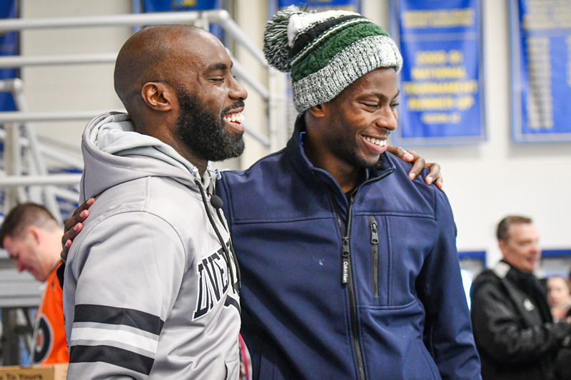 Blue Hen brothers, Joel, Class of 2011 (left), and Emmanuel Savary, Class of 2025, are working to diversify figure skating. 