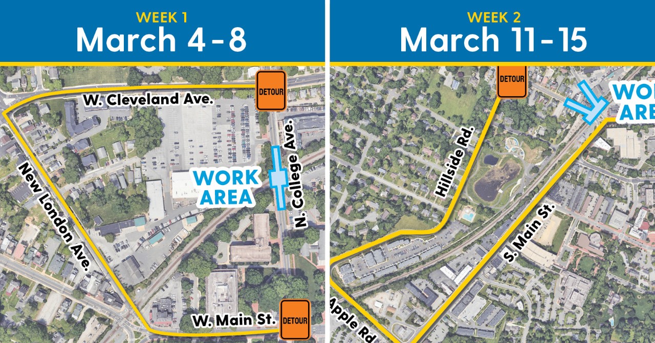 Map of road closures