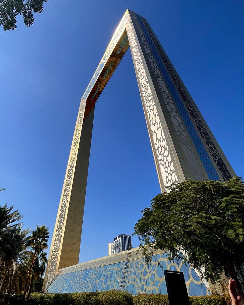 One of the 18 excursions taken by students this winter included the Dubai Frame, the largest structure of its kind in the world, designed to “continuously frame” the city’s ever-evolving skyline. 