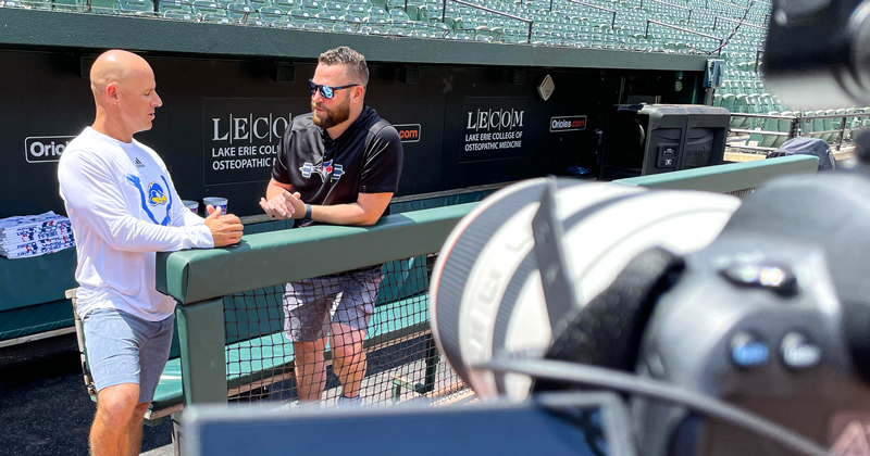 Schneider and current baseball head coach Greg Mamula