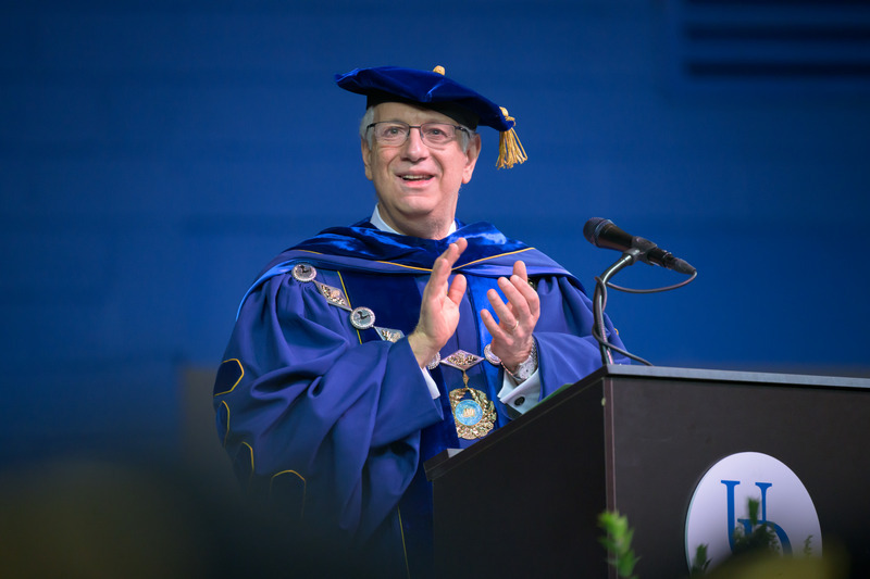 Assanis told the graduates that "collaboration sparks inspiration. It helps you open new doors of inquiry and understanding. Work together to go far. It’s the only way to really make progress that endures and benefits future generations."