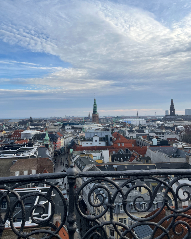 Koppel is an honors triple major studying energy and environmental policy, economics and political science. His specific interest in energy policy led him to discover the DIS Copenhagen program, where he has views like this from the top of the Round Tower in Denmark’s capital. 