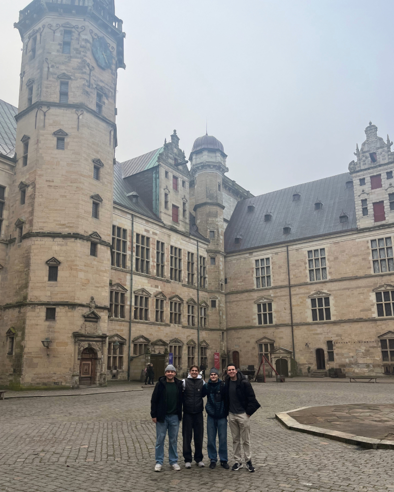 In addition to receiving the Jacob Butski Memorial Scholarship, Koppel also received funding from the Center for Global Programs and Services (CGPS), Honors College and Department of Economics. He also participated in the Delaware Diplomats Scholarship Program to earn money for this study abroad program. During his spring semester abroad, Koppel and his friends embarked on a day trip to Helsingør.