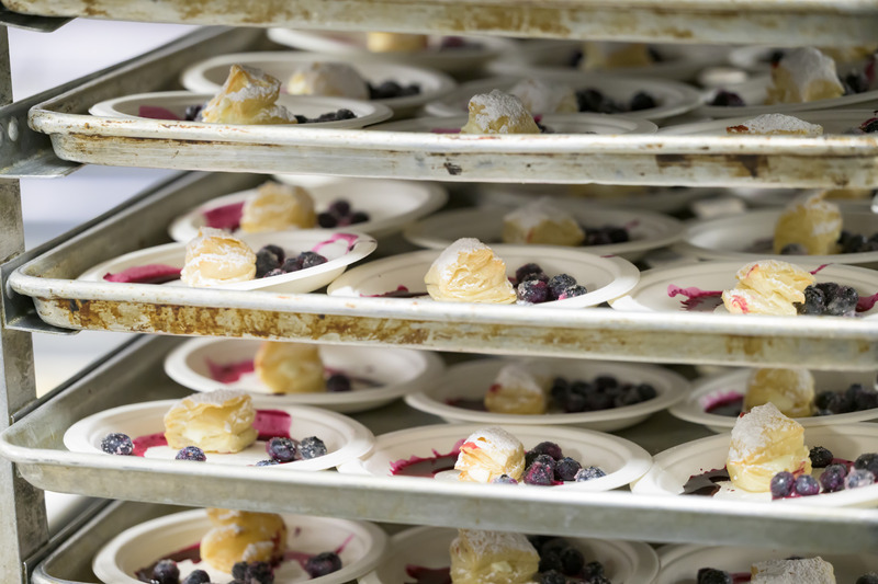 Teams had to use lemons and blueberries in their desserts in honor of the University colors.