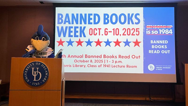 Students, faculty and staff read passages from several literary classics at UD’s 13th annual Banned Books Read-Out. 
