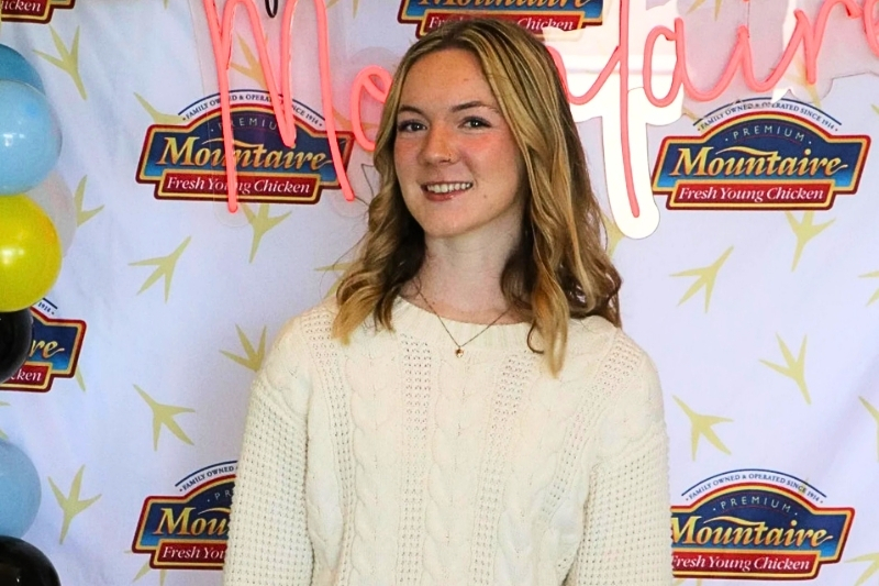 Keeley McCormick, a junior food and agribusiness marketing major, interned in the grain department at Mountaire as a prime quality intern.