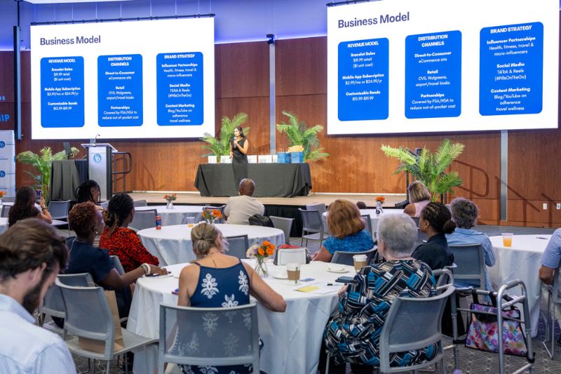Summer founders present their ventures to the community at Demo Day, the culminating event of Summer Founders, UD’s pre-accelerator program.