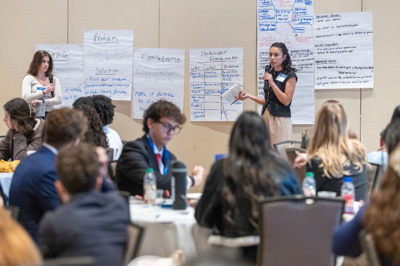 At UD, Troncoso is involved with multiple law and politics related organizations. Last fall she led a breakout session discussion about self-censorship during UD’s annual Stavros Niarchos Foundation (SNF) Ithaca Initiative National Student Dialogue event, which brought more than 130 students, faculty and staff from colleges across the country to campus. 