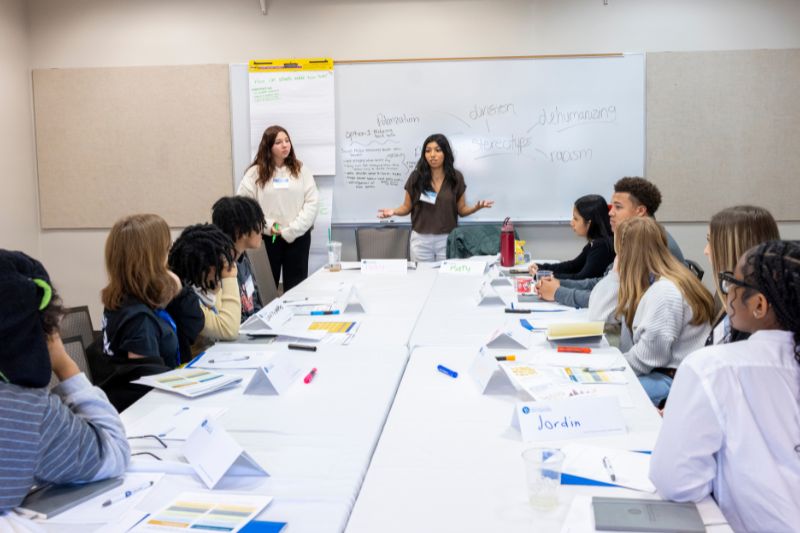 UD student facilitators led small-group discussions as students evaluated the benefits and tradeoffs of different potential solutions. 