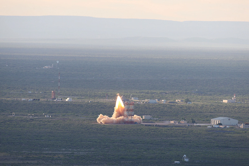 On May 6, 2010, NASA conducted a successful flight test of the Orion launch abort system at the U.S. Army’s White Sands Missile Range near Las Cruces, New Mexico.