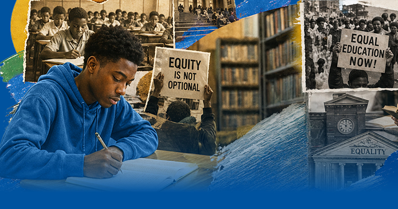 A collage of images depicting moments in Black American history