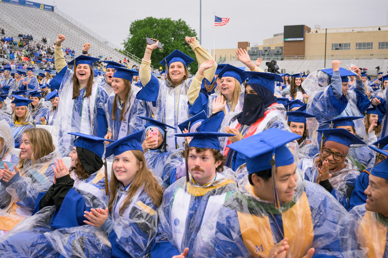 Graduates of the University of Delaware Class of 2026 celebrate the culmination of their college careers.