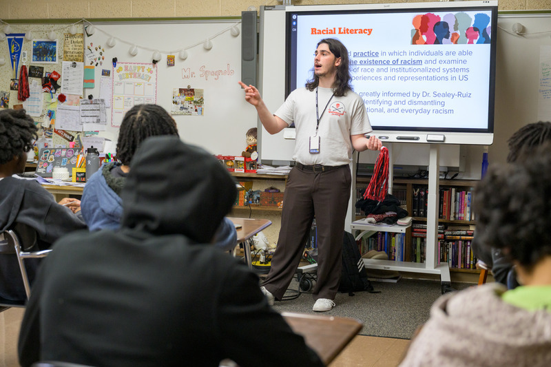 Future English teacher Joey Spagnolo cultivates joy by connecting with community and being his authentic self in front of students. 