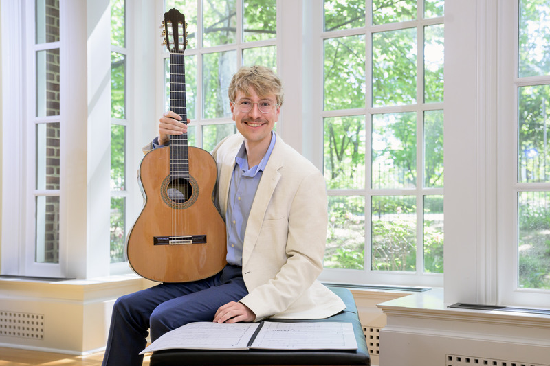Composition major Alejandro Lobo capped off senior year with his sinfonietta “Deluge” for a 15-piece ensemble. 